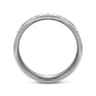 Jace - 14K White Gold 6mm - Men's Wedding Band with Vertical Etching