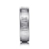 Jace - 14K White Gold 6mm - Men's Wedding Band with Vertical Etching