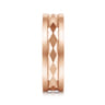 Jack - 14K Rose Gold 6mm - Diamond Cut Men's Wedding Band in Satin Finish