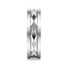 Jack - 14K White Gold 6mm - Diamond Cut Men's Wedding Band in Satin Finish