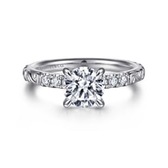 Jackie - 14K White Gold Round Diamond Engagement Ring