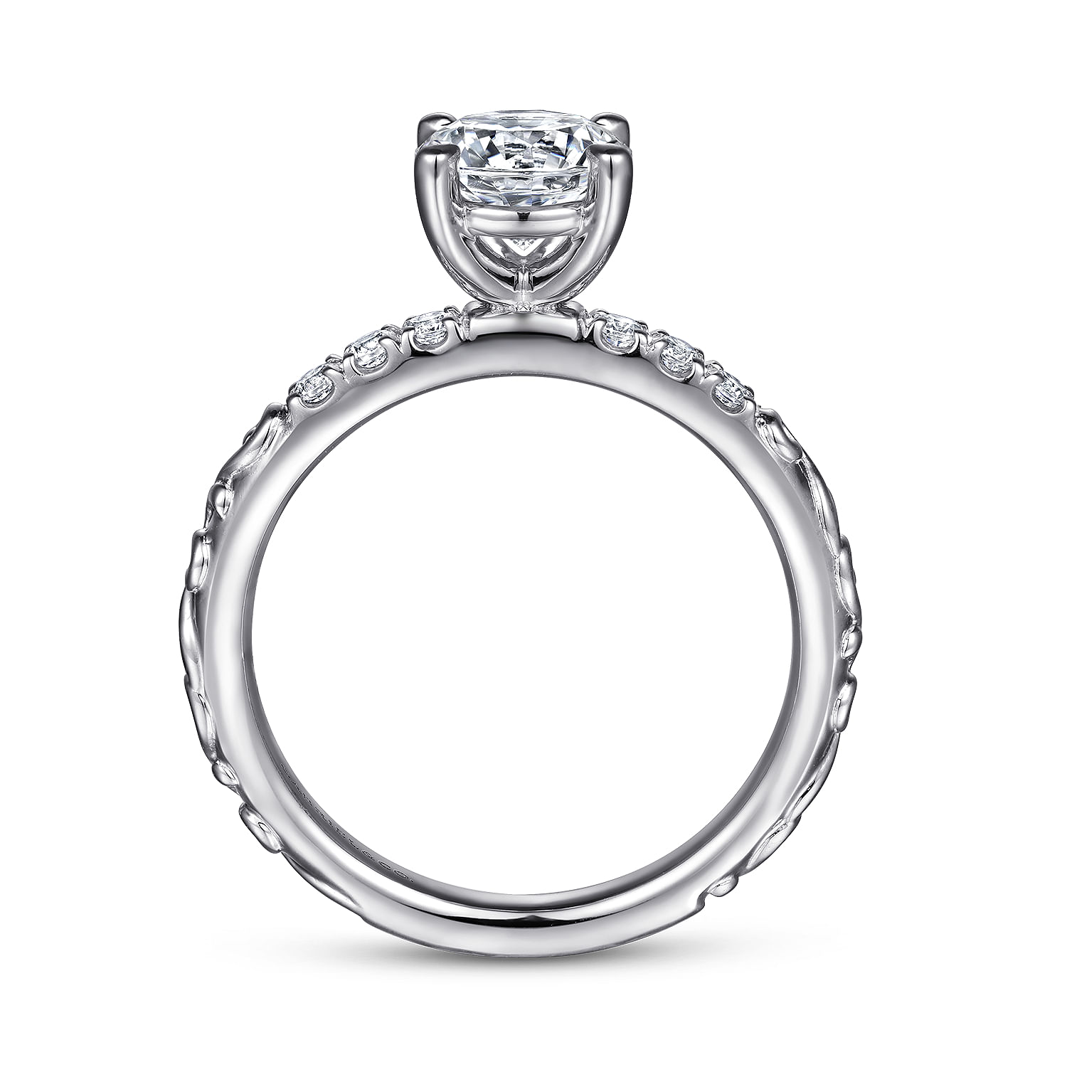 Jackie - 14K White Gold Round Diamond Engagement Ring