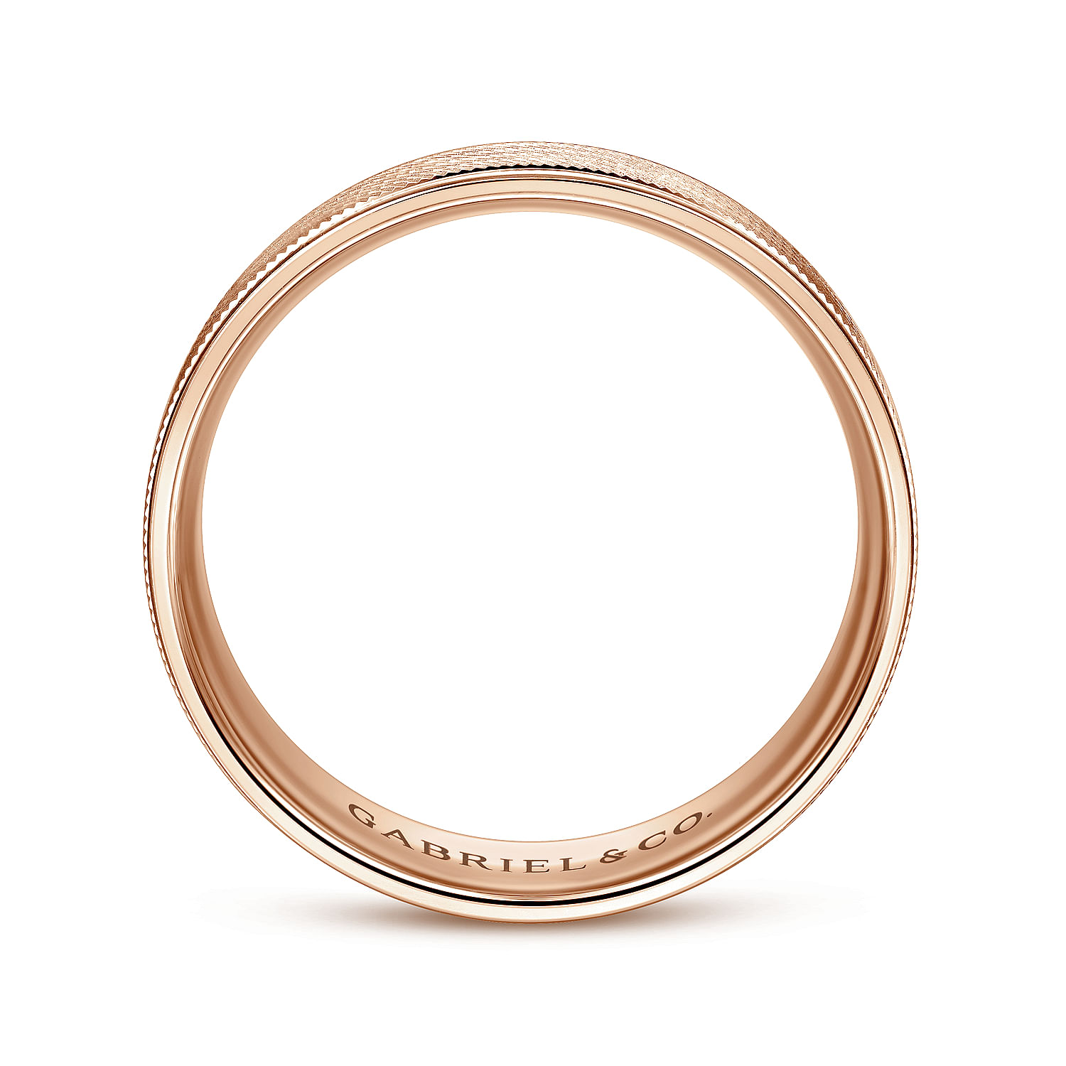 Jacob - 14K Rose Gold 6mm - Men's Wedding Band in Brushed Finish