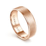 Jacob - 14K Rose Gold 6mm - Men's Wedding Band in Brushed Finish