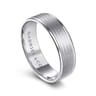 Jacob - 14K White Gold 6mm - Men's Wedding Band in Brushed Finish