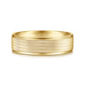 Jacob - 14K Yellow Gold 6mm - Men's Wedding Band in Brushed Finish