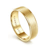 Jacob - 14K Yellow Gold 6mm - Men's Wedding Band in Brushed Finish