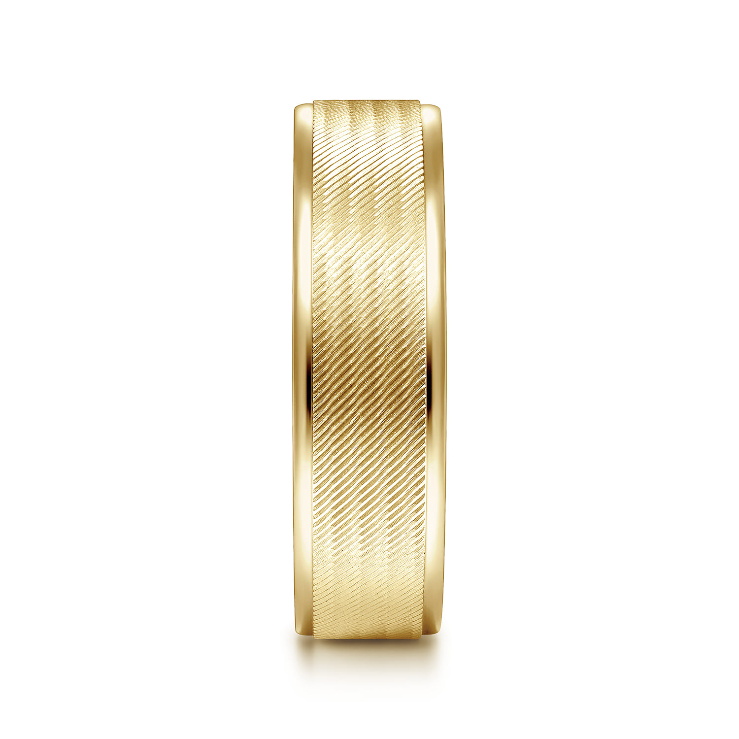 Jacob - 14K Yellow Gold 6mm - Men's Wedding Band in Brushed Finish - Shot 4