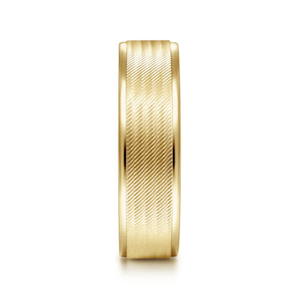 Jacob - 14K Yellow Gold 6mm - Men's Wedding Band in Brushed Finish
