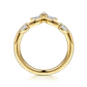 Curved Wedding Ring in 14k Yellow Gold with Marquise Natural Diamond at Gabriel & Co.