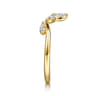 Curved Wedding Ring in 14k Yellow Gold with Marquise Natural Diamond at Gabriel & Co.