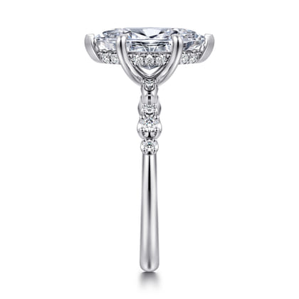 Jaelyn - 14K White Gold Marquise Shape Diamond Engagement Ring
