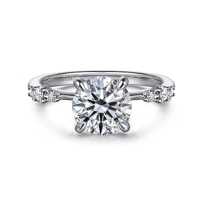 Jaelyn - 14K White Gold Round Diamond Engagement Ring