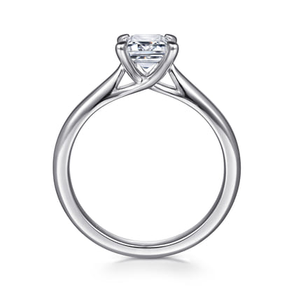Jamie - 14K White Gold Emerald Cut Diamond Engagement Ring