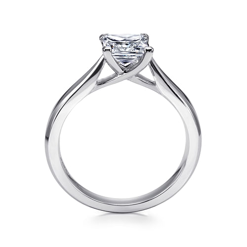 Jamie - 14K White Gold Princess Cut Diamond Engagement Ring - Shot 2