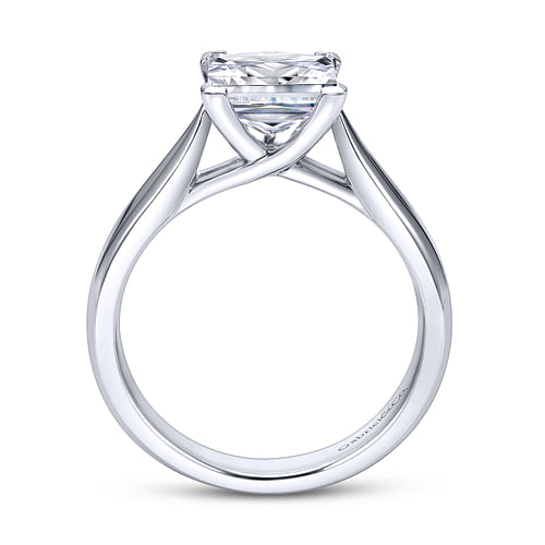 Jamie - 14K White Gold Princess Cut Diamond Engagement Ring - Shot 2