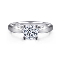Jamie - 14K White Gold Round Diamond Engagement Ring
