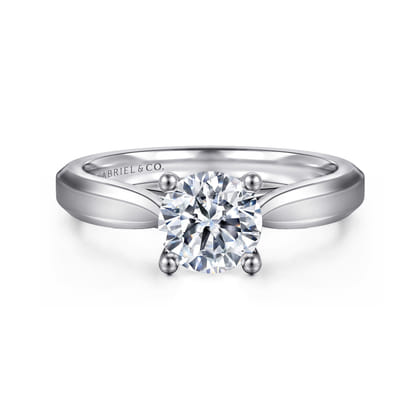 Jamie - 14K White Gold Round Diamond Engagement Ring