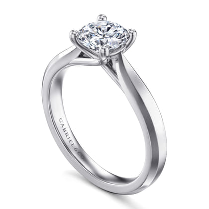 Jamie - 14K White Gold Round Diamond Engagement Ring