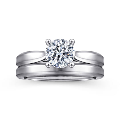 Jamie - 14K White Gold Round Diamond Engagement Ring