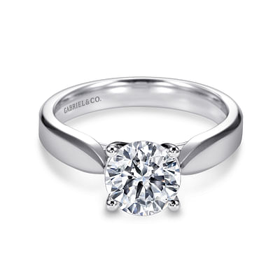 Jamie - 14K White Gold Round Diamond Engagement Ring