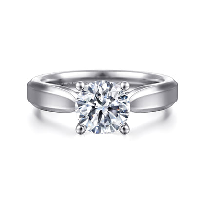 Jamie - 14K White Gold Round Diamond Engagement Ring