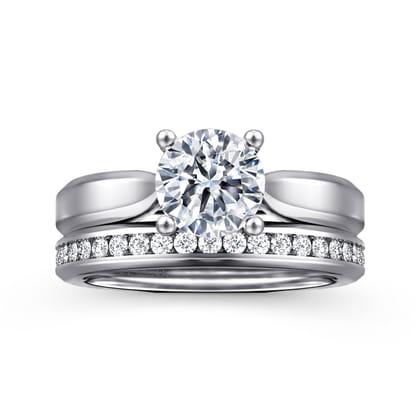 Jamie - 14K White Gold Round Diamond Engagement Ring