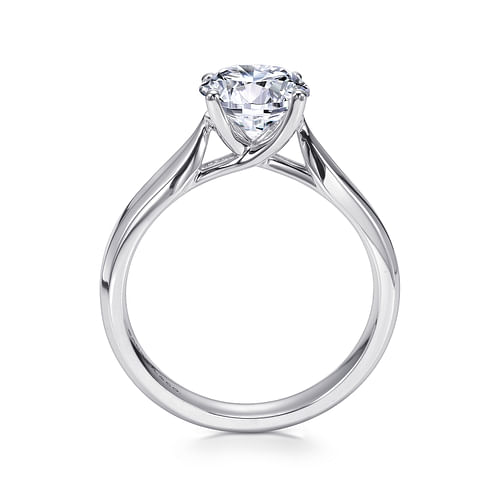 Jamie - 14K White Gold Round Diamond Engagement Ring - Shot 2