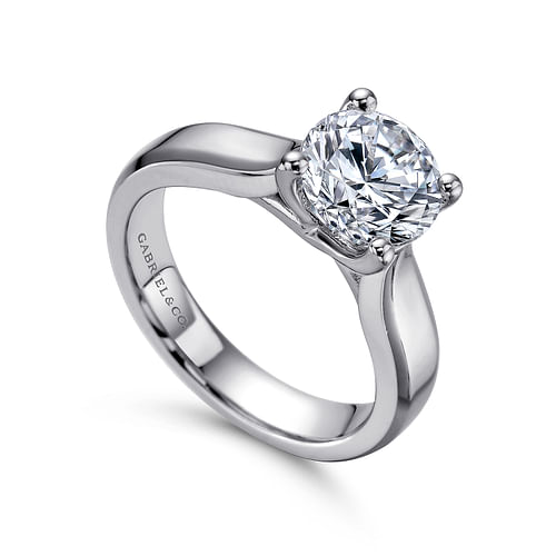 Jamie - 14K White Gold Round Diamond Engagement Ring - Shot 3
