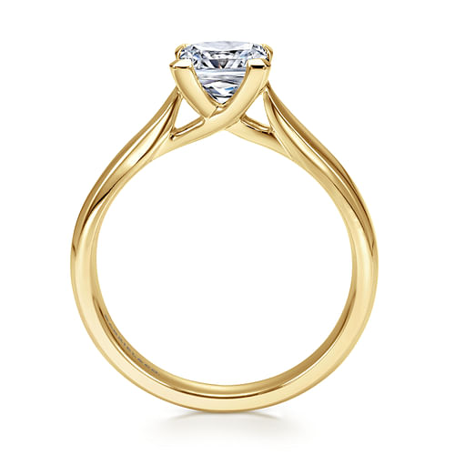 Jamie - 14K Yellow Gold Princess Cut Diamond Engagement Ring - Shot 2