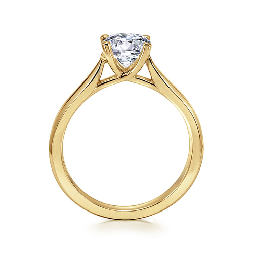 Jamie - 14K Yellow Gold Round Diamond Engagement Ring - Shot 2