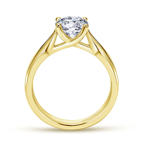 Jamie - 14K Yellow Gold Round Diamond Engagement Ring - Shot 2