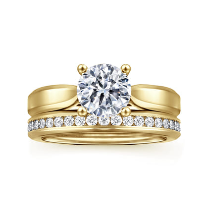 Jamie - 14K Yellow Gold Round Diamond Engagement Ring
