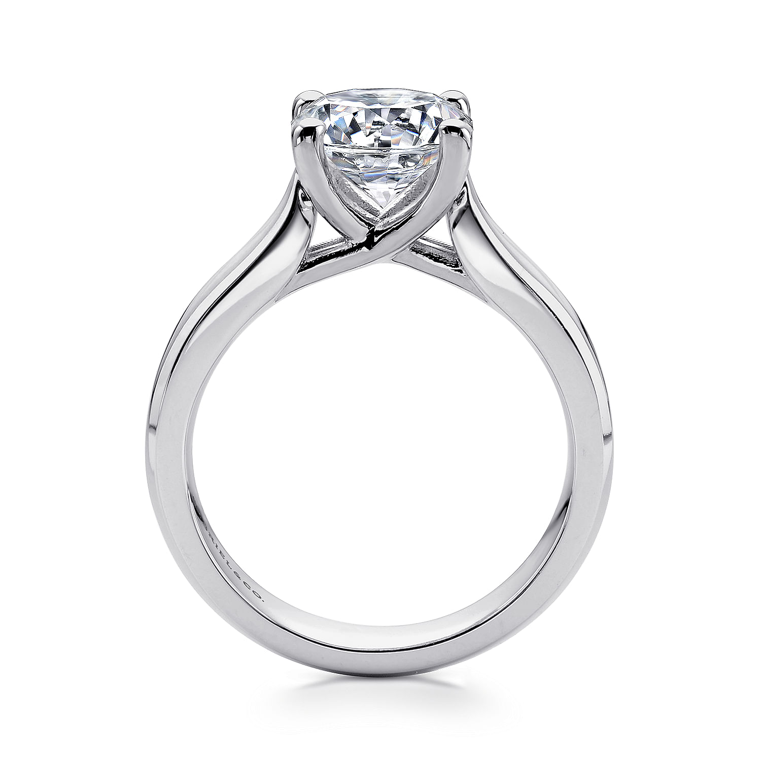Jamie - Platinum Round Diamond Engagement Ring - Shot 2