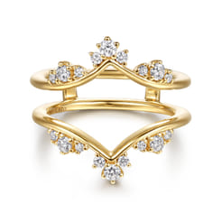 Janidi - 14K Yellow Gold Prong set Diamond Ring Enhancer