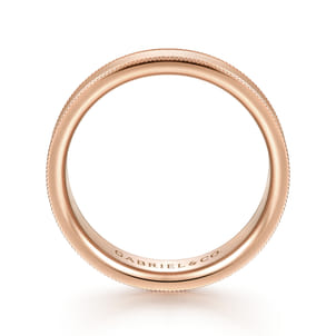 Jason - 14K Rose Gold 6mm - Men's Wedding Band in Sandblast Finish