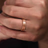 Jason - 14K Rose Gold 6mm - Men's Wedding Band in Sandblast Finish
