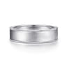 Jason - 14K White Gold 6mm - Men's Wedding Band in Sandblast Finish
