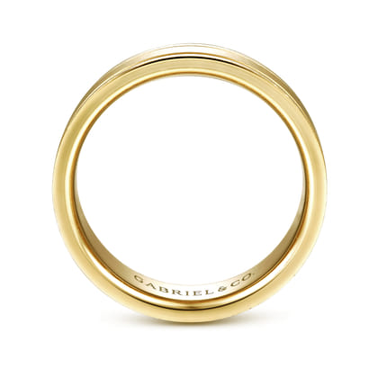Jason - 14K Yellow Gold 6mm - Men's Wedding Band in Sandblast Finish