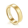 Jason - 14K Yellow Gold 6mm - Men's Wedding Band in Sandblast Finish