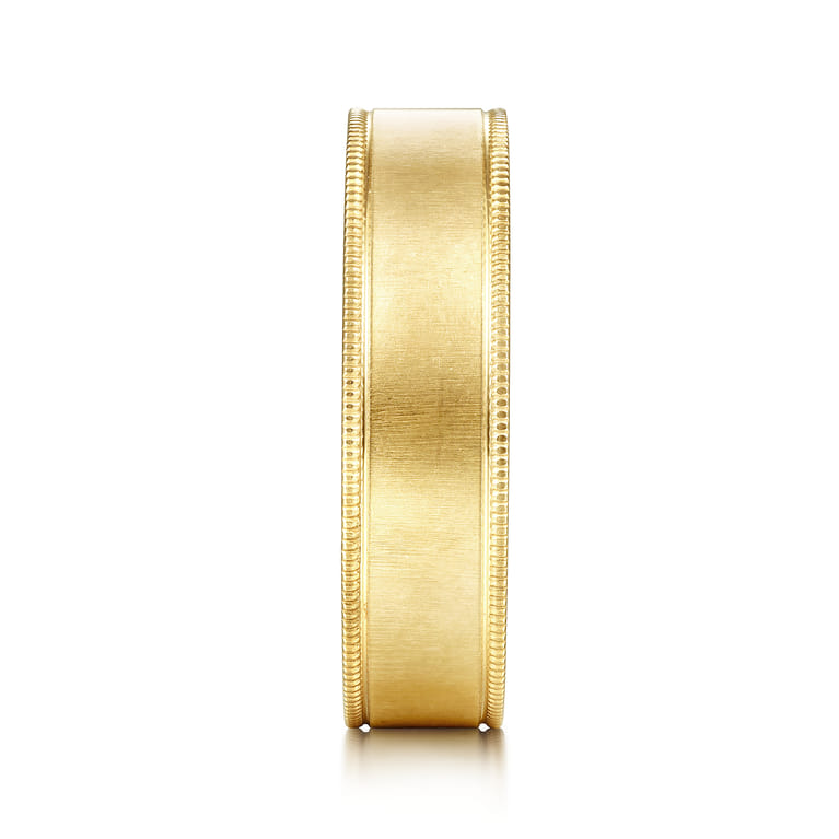 Jason - 14K Yellow Gold 6mm - Men's Wedding Band in Sandblast Finish - Shot 4