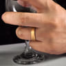 Jason - 14K Yellow Gold 6mm - Men's Wedding Band in Sandblast Finish