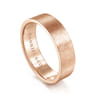 Jaxson - 14K Rose Gold 6mm - Brushed Finish Men's Wedding Band