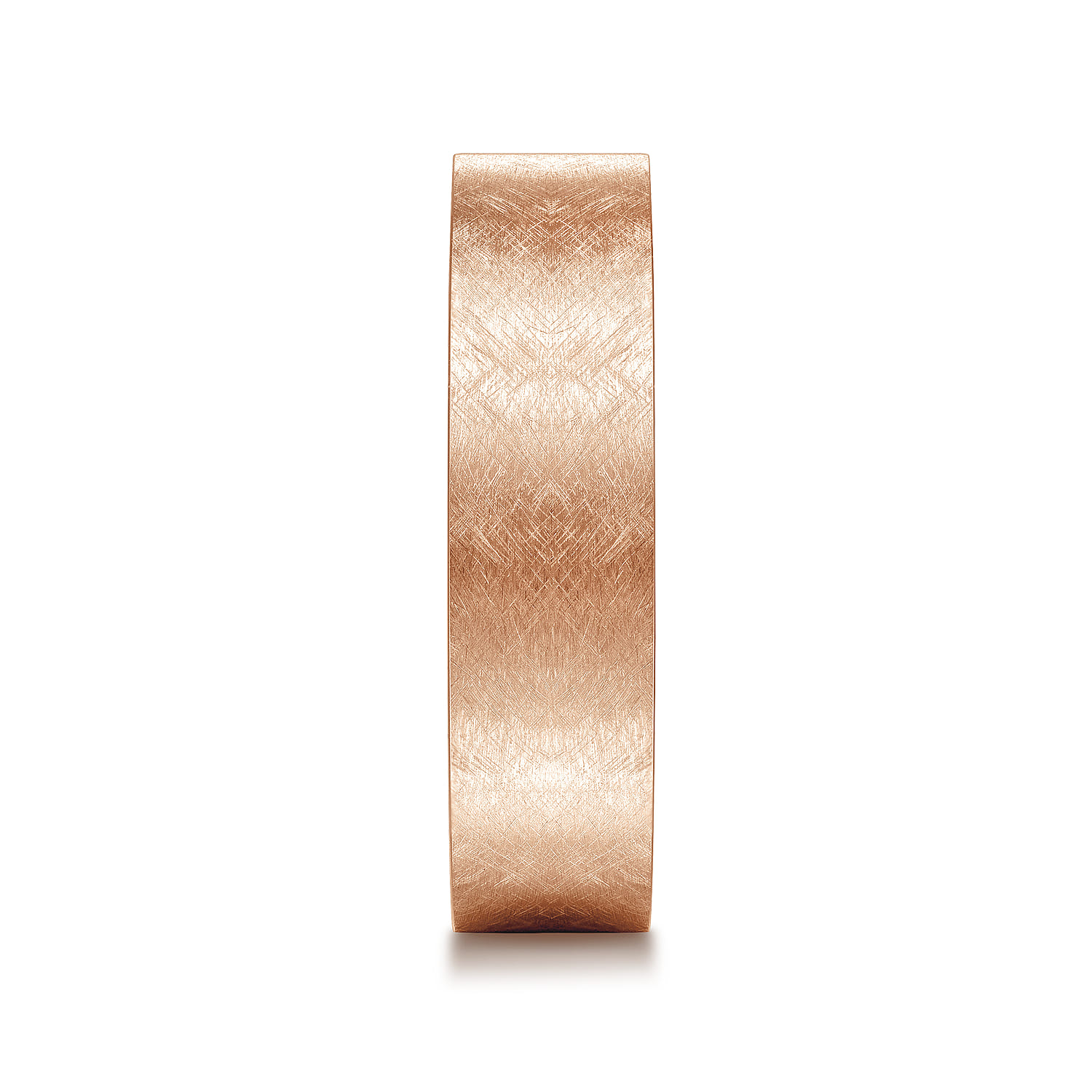 Jaxson - 14K Rose Gold 6mm - Brushed Finish Men's Wedding Band - Shot 4