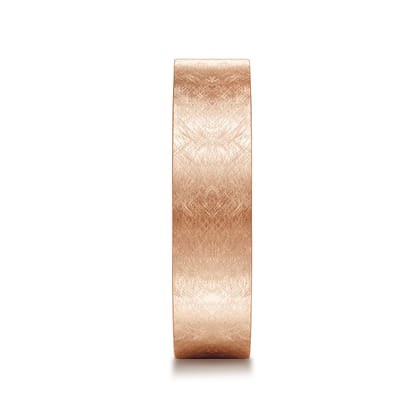 Jaxson - 14K Rose Gold 6mm - Brushed Finish Men's Wedding Band