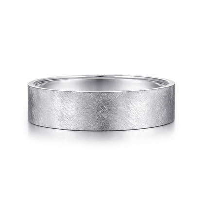 Jaxson - 14K White Gold 6mm - Brushed Finish Men's Wedding Band
