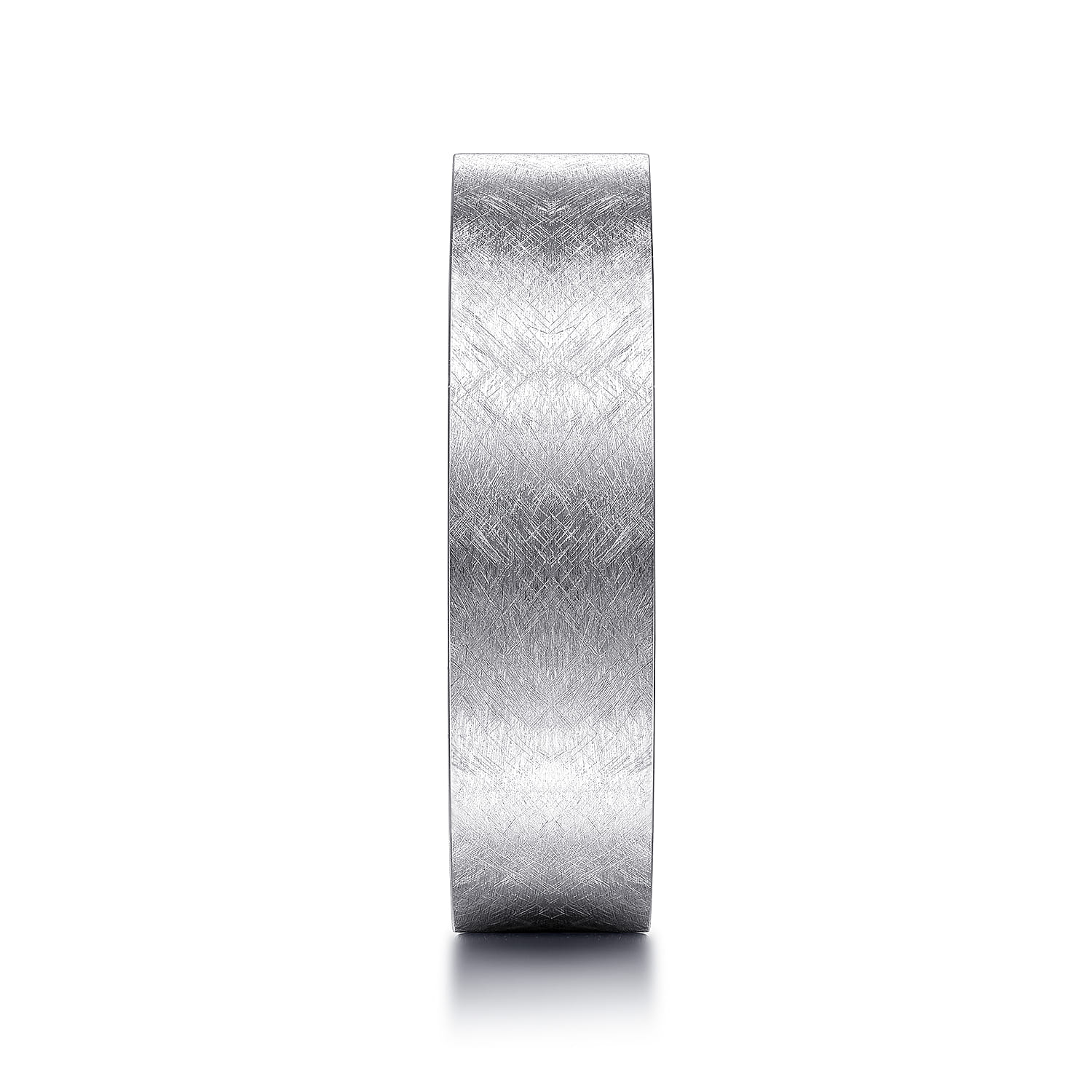 Jaxson - 14K White Gold 6mm - Brushed Finish Men's Wedding Band - Shot 4