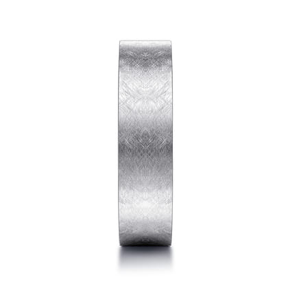 Jaxson - 14K White Gold 6mm - Brushed Finish Men's Wedding Band
