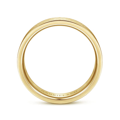 Jaxson - 14K Yellow Gold 6mm - Brushed Finish Men's Wedding Band