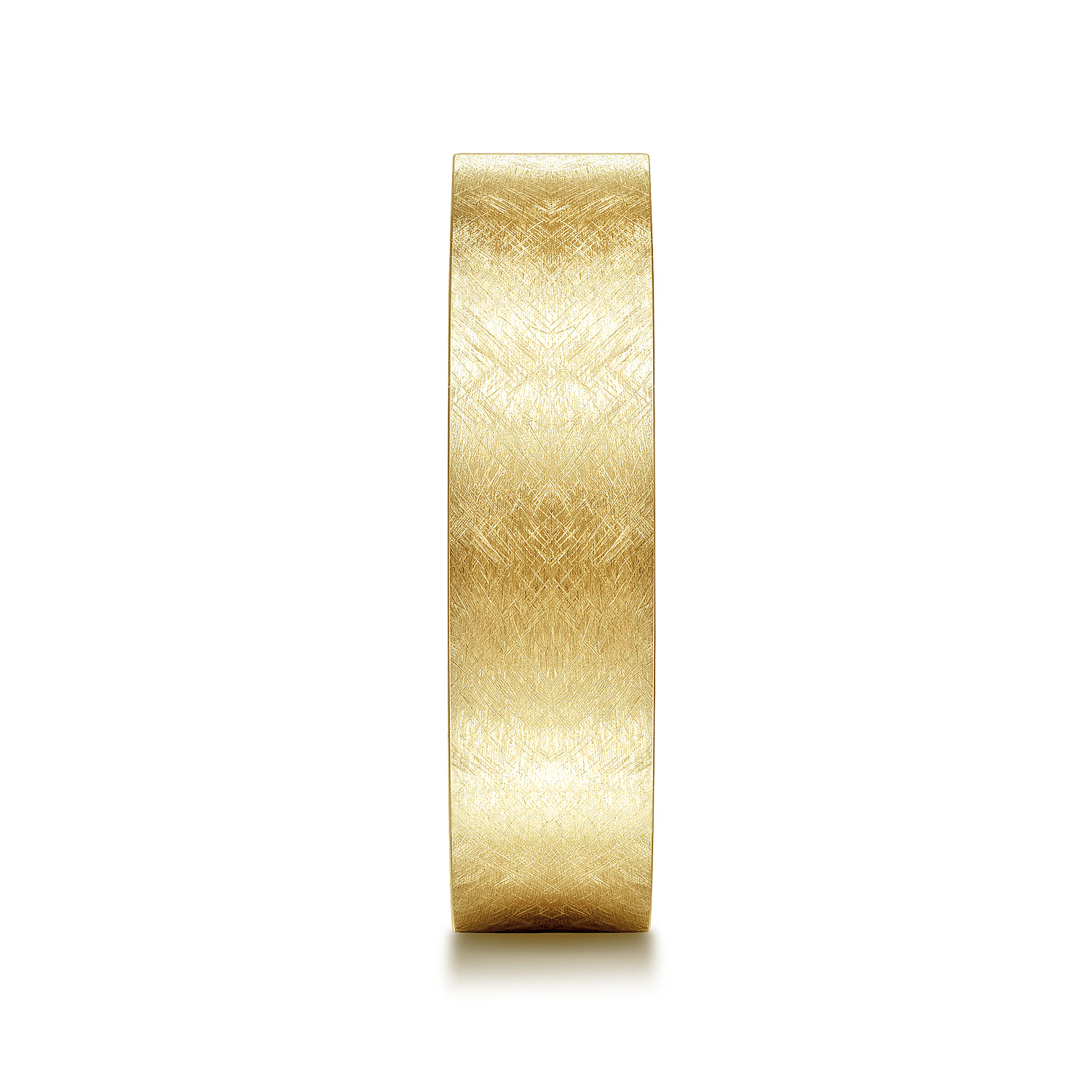 Jaxson - 14K Yellow Gold 6mm - Brushed Finish Men's Wedding Band - Shot 4